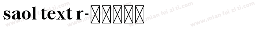 saol text r字体转换